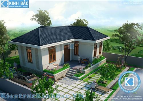 Thiết kế biệt thự 1 tầng tại Ninh Bình KT00717